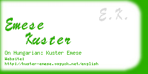 emese kuster business card
